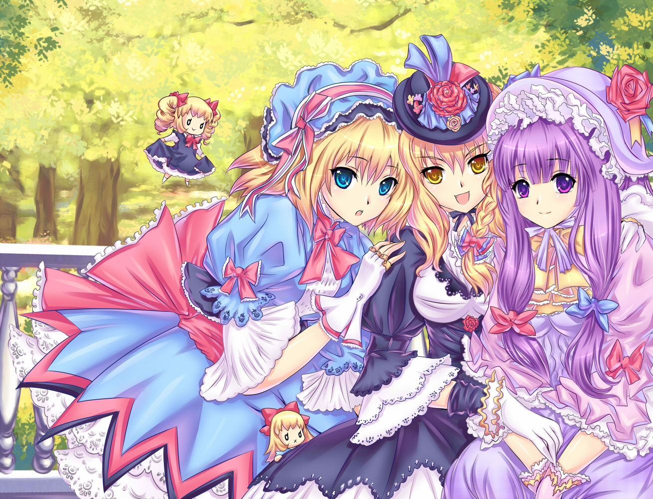 alice_margatroid, blonde_hair, blue_eyes, doll, dress, goth-loli, halodark, hat