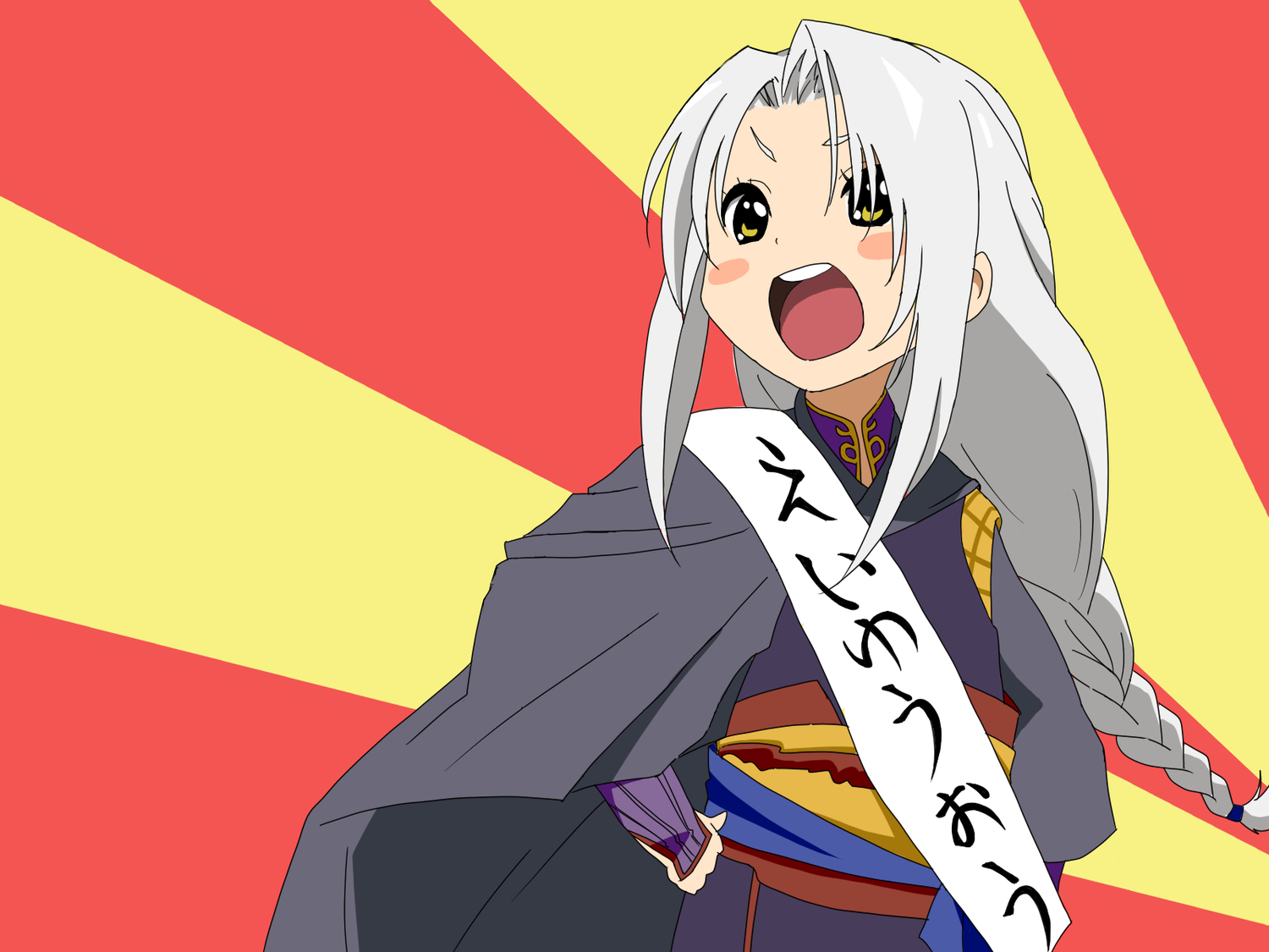 all_male, densetsu_no_yuusha_no_densetsu, k-on!, male, parody, sion_astal, white_hair, yellow_eyes