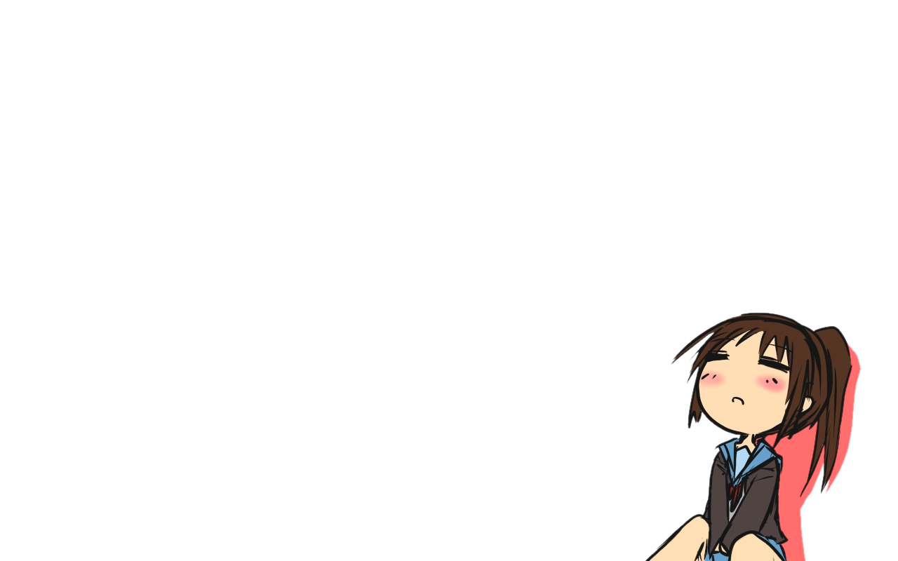 brown_hair, genderswap, hamanna, kyonko, ponytail, suzumiya_haruhi_no_yuutsu, white
