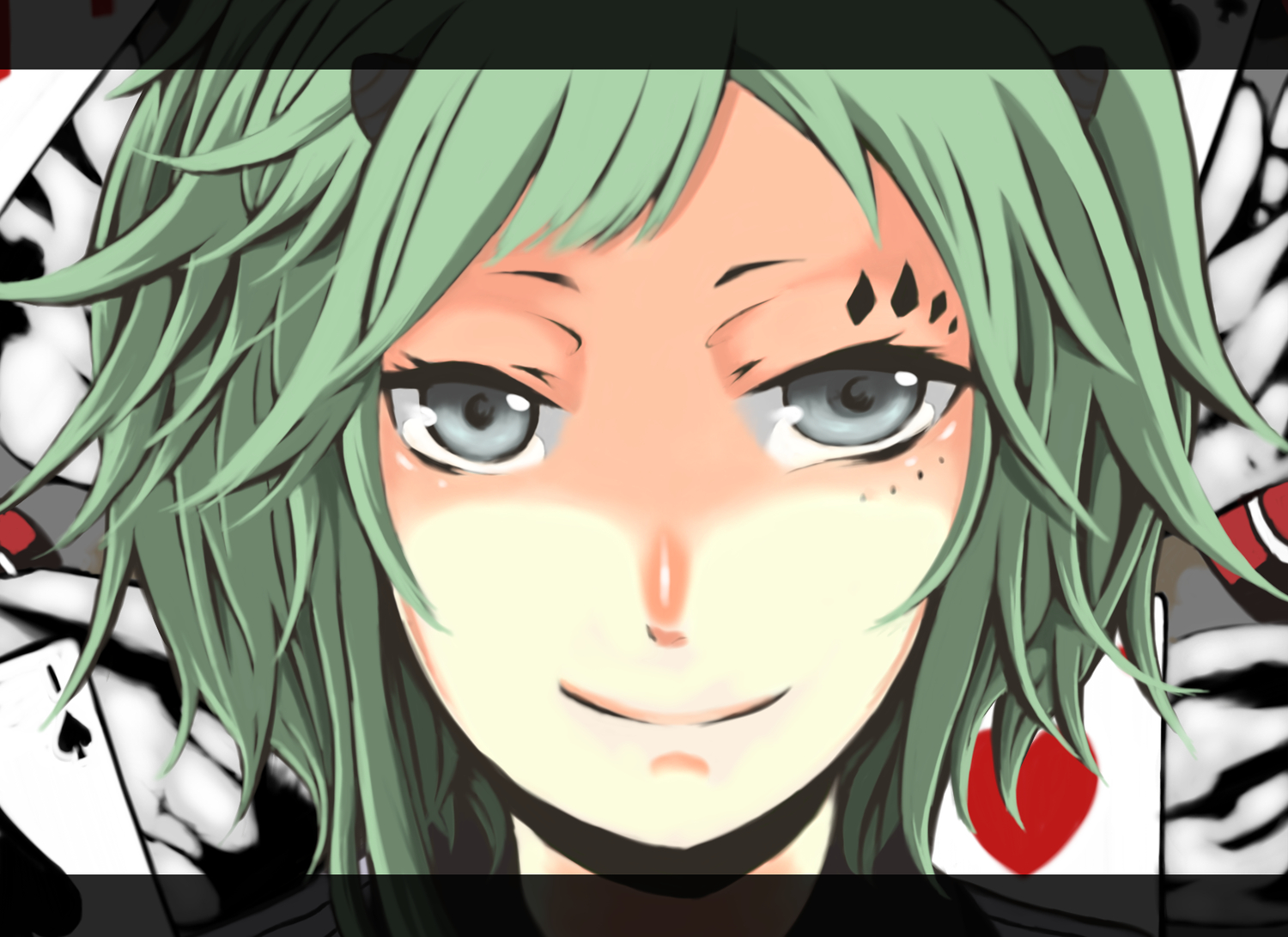close, gumi, poker_face_(vocaloid), vocaloid