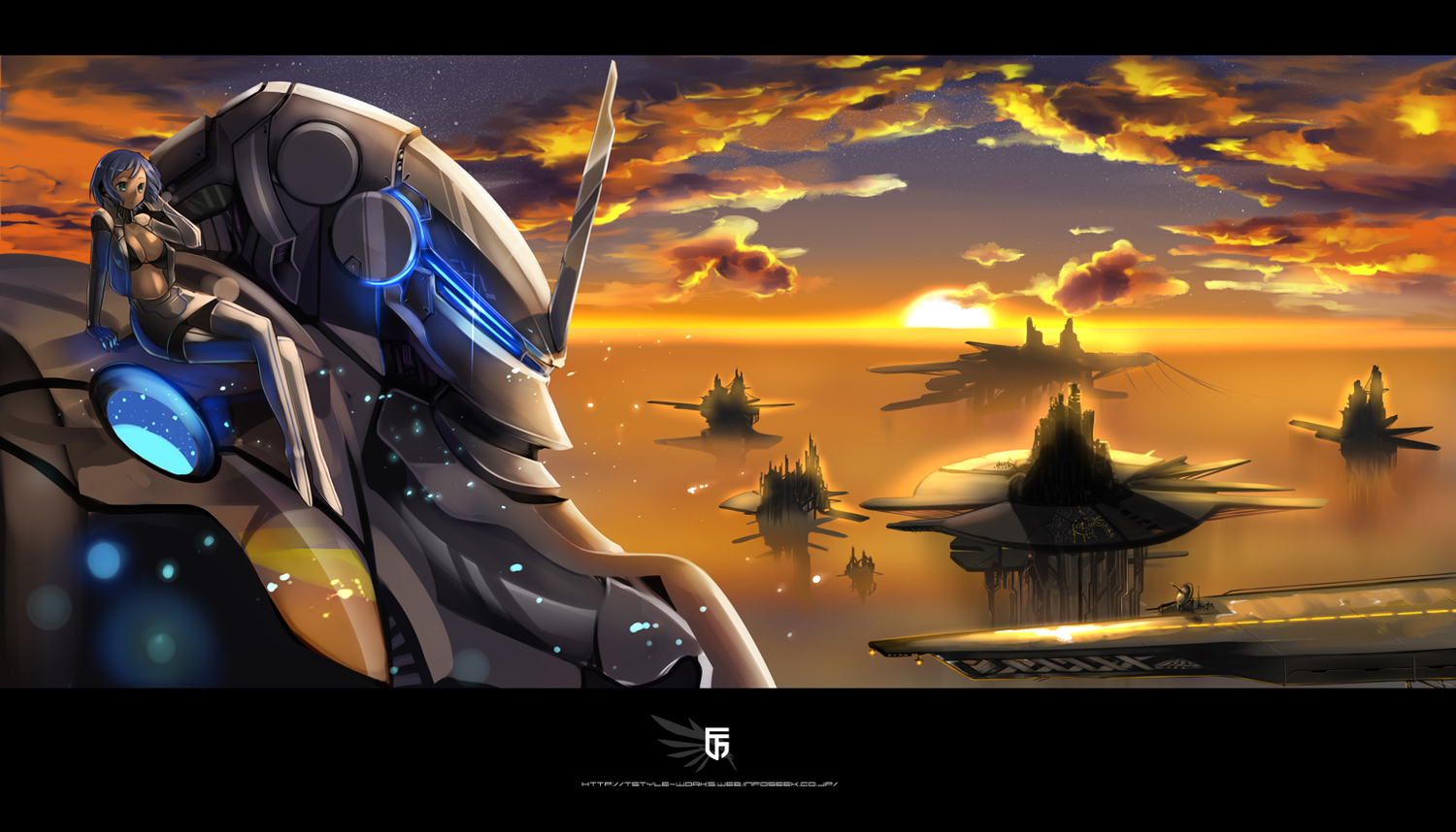 blue_hair, green_eyes, open_shirt, t-track, tagme