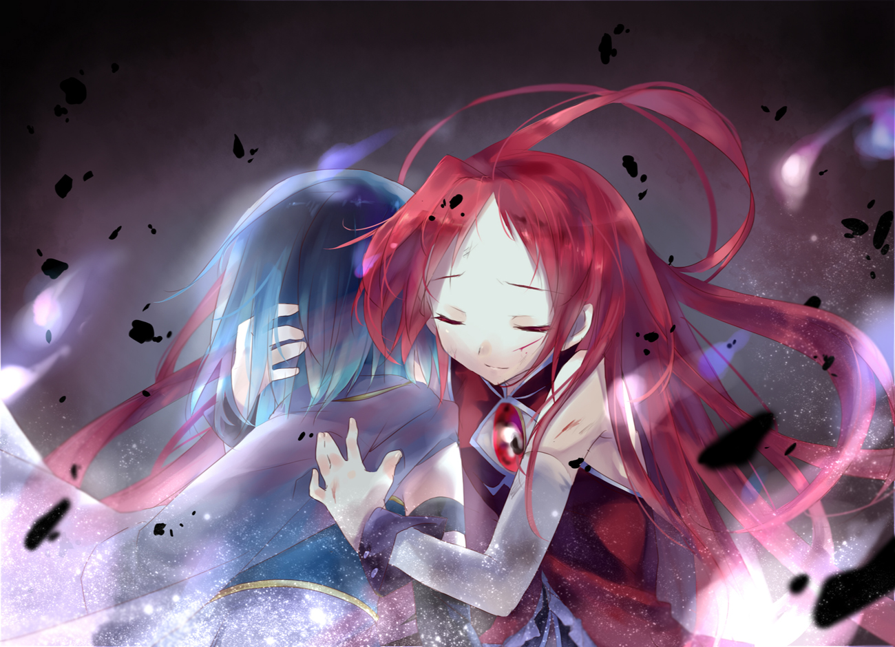enoki_shiki, mahou_shoujo_madoka_magica, miki_sayaka, sakura_kyouko
