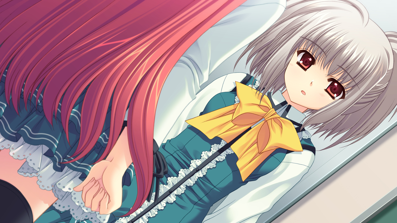 game_cg, kona_nako, nishimata_aoi, school_uniform, sekai_seifuku_kanojo, thighhighs, yamino_yumeko