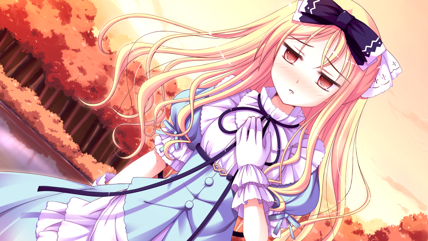 avril, blonde_hair, dress, game_cg, ko~cha, shukufuku_no_campanella, windmill_oasis