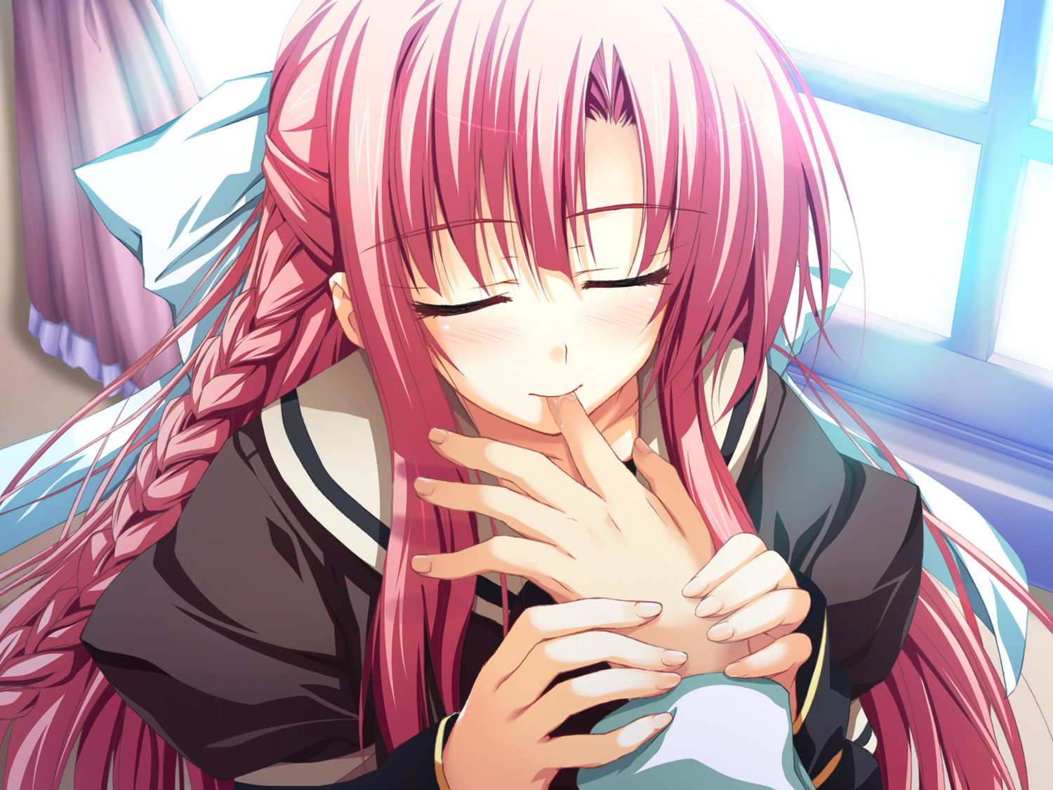 akatsuki_no_goei, close, game_cg, nikaidoh_aya, red_hair, school_uniform, syangrila, tomose_shunsaku