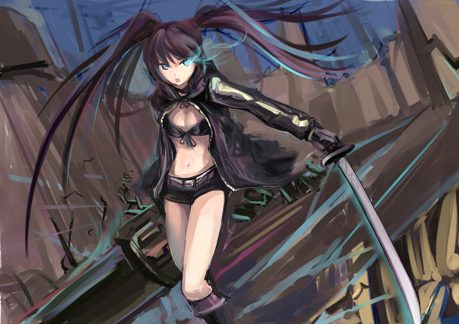black_rock_shooter, kuroi_mato, sound_tamashi