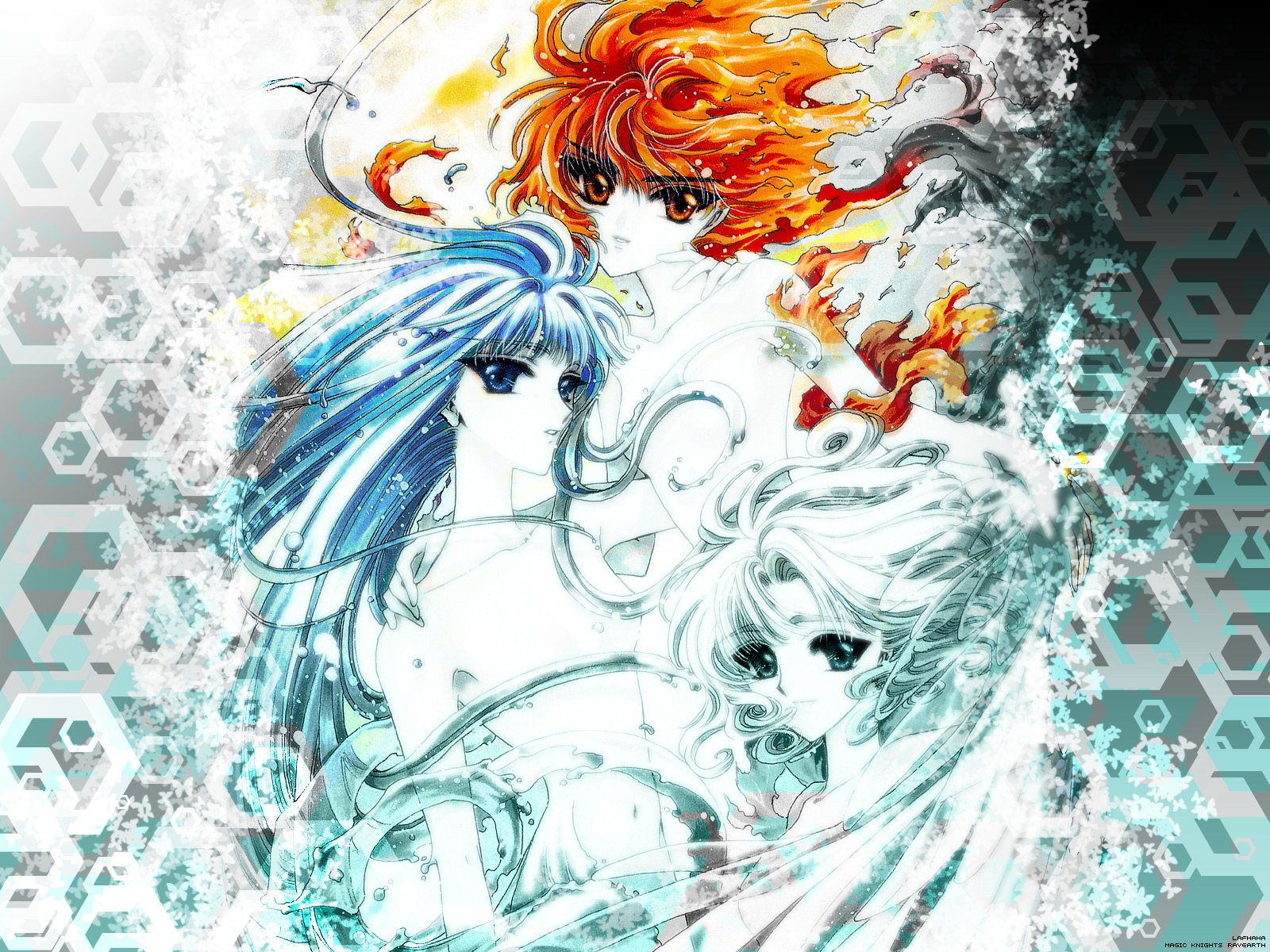 clamp, hoouji_fuu, magic_knight_rayearth, ryuuzaki_umi, shidou_hikaru