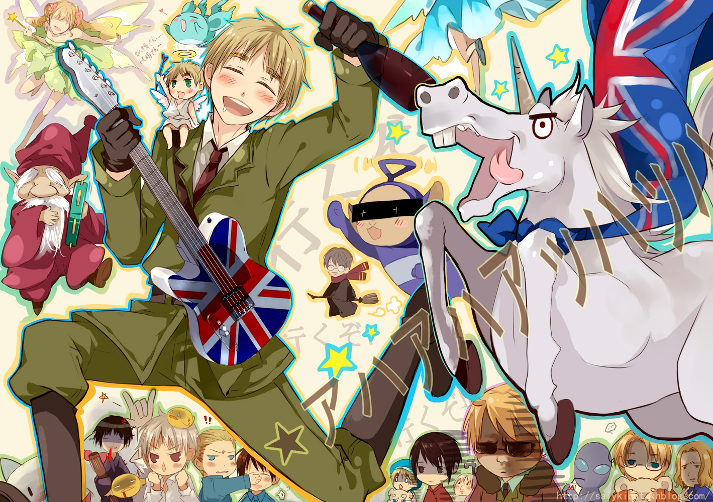 all_male, america_(hetalia), anthropomorphism, axis_powers_hetalia, blonde_hair, blue_eyes, canada_(hetalia), china_(hetalia)