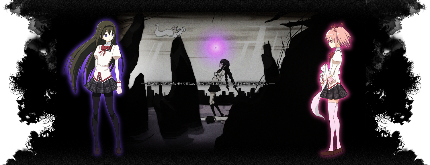 akemi_homura, dougan_calpis_con, kaname_madoka, kyuubee, mahou_shoujo_madoka_magica