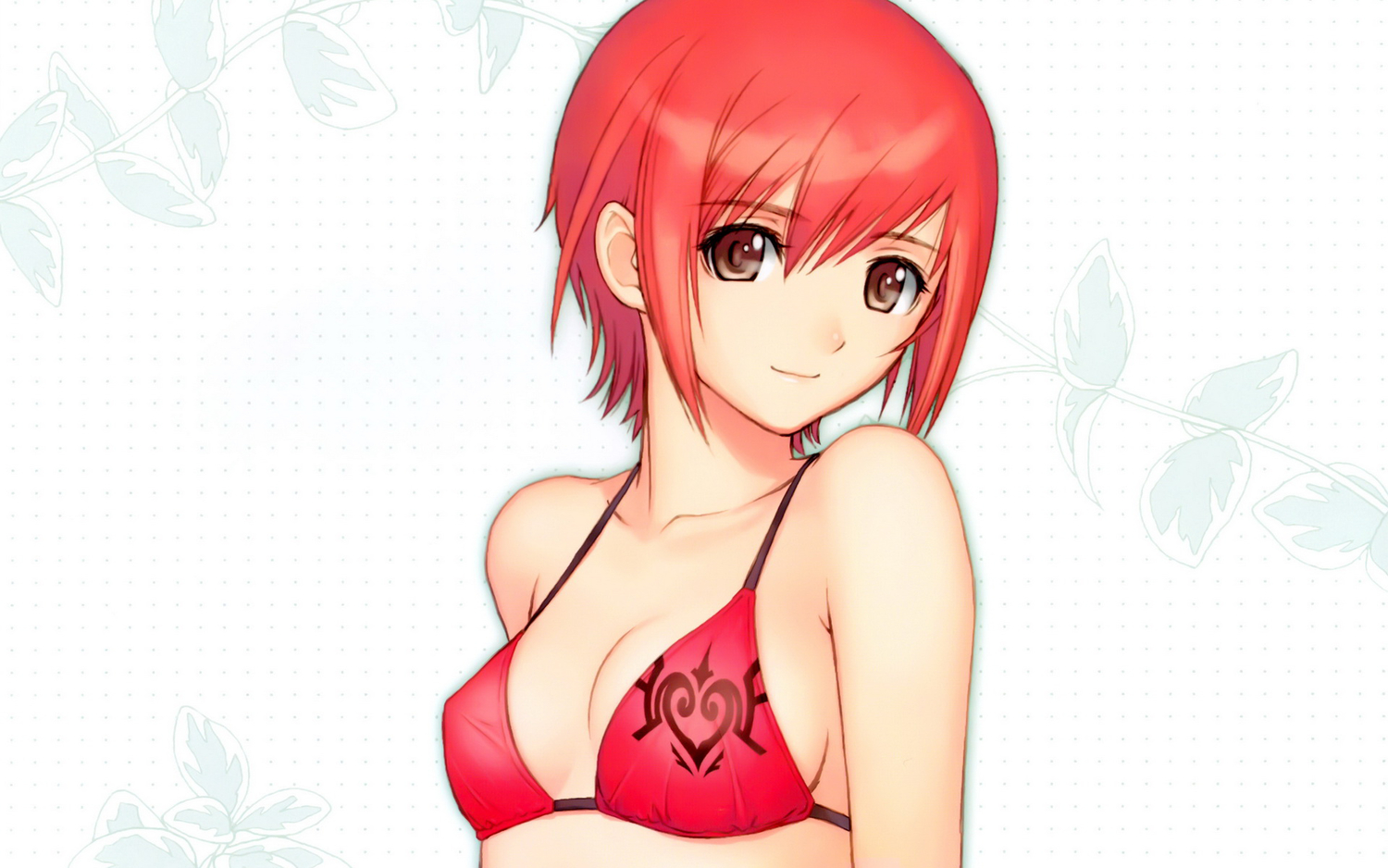 bikini, kanon_seena, red_hair, shining_wind, short_hair, swimsuit, taka_tony, white