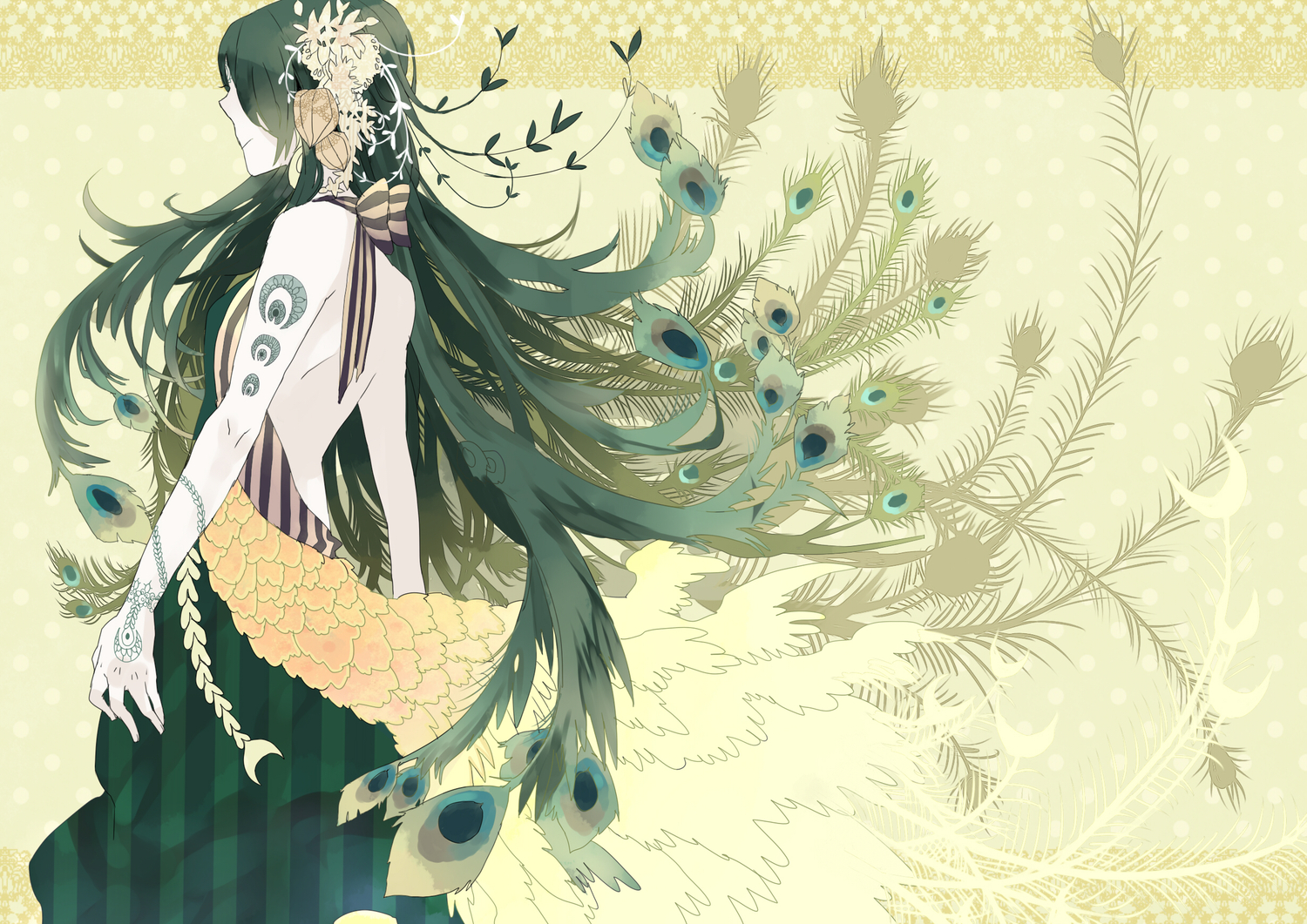 anbivarens, green_hair, long_hair, original