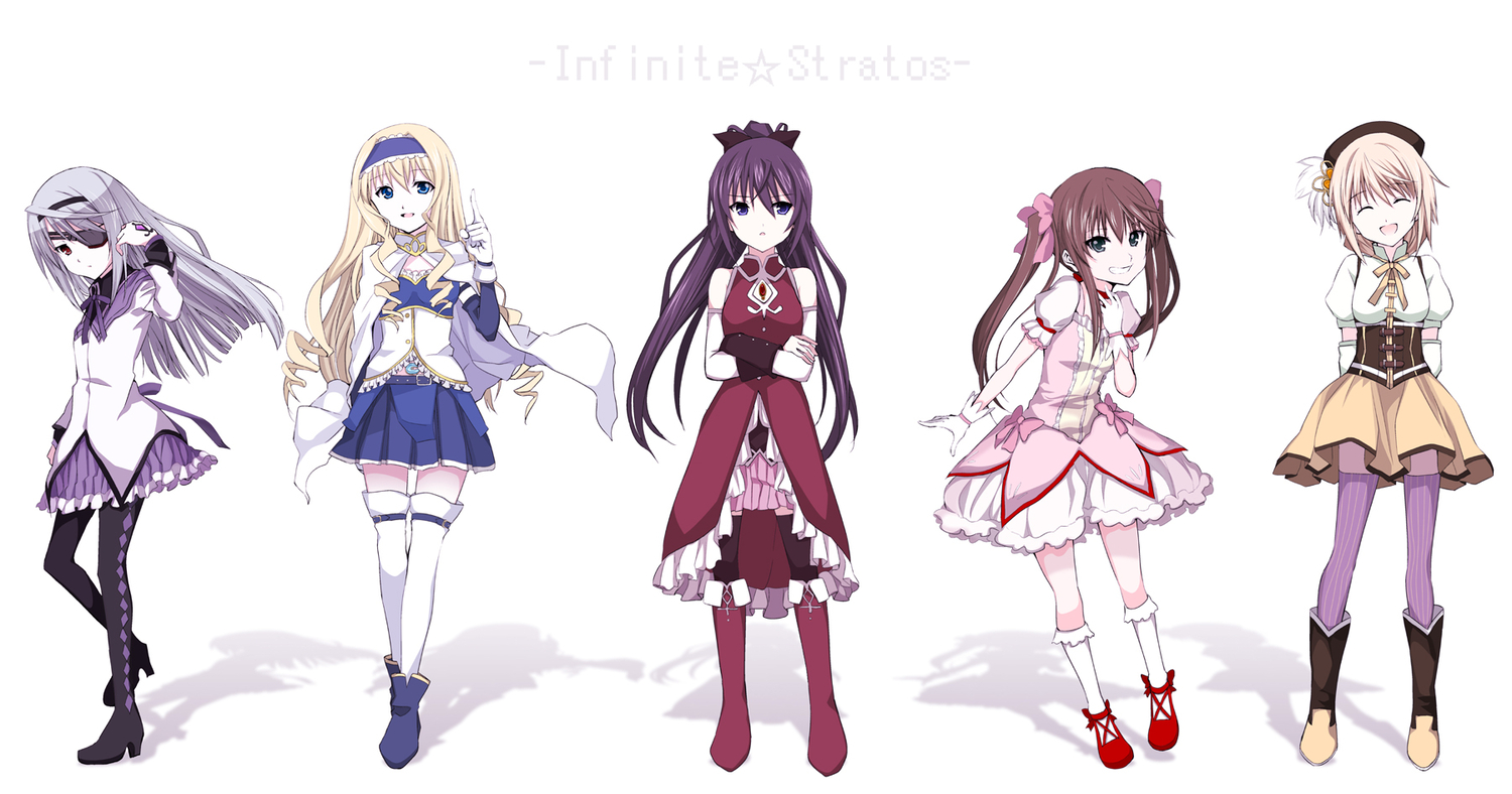 cecilia_alcott, charlotte_dunois, cosplay, etafai, huang_lingyin, infinite_stratos, laura_bodewig, mahou_shoujo_madoka_magica, shinonono_houki, white