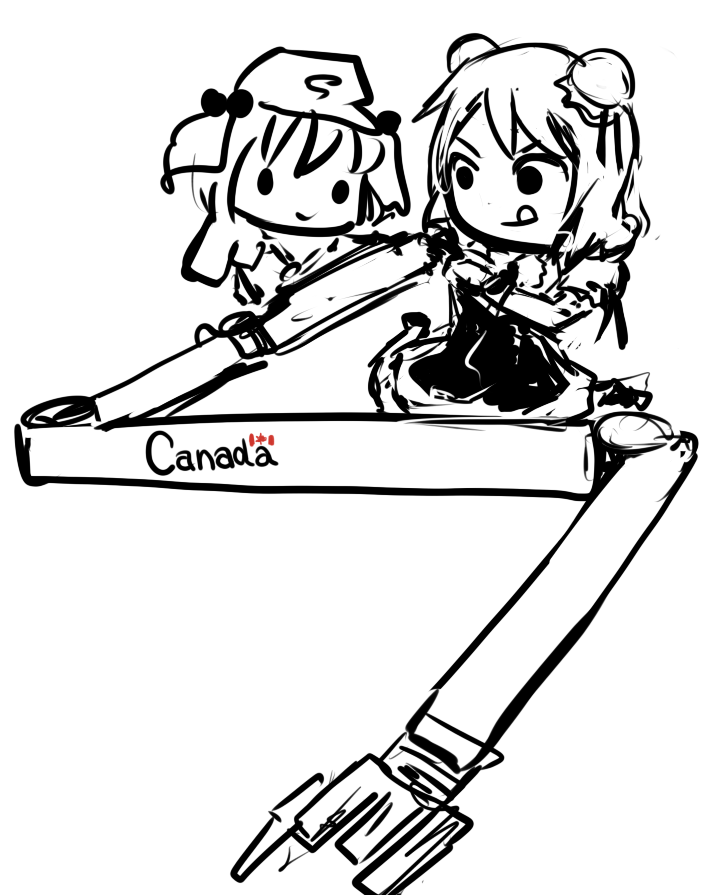 canada, chibi, ibaraki_kasen, international_space_station, kawashiro_nitori, merpperoni, prosthesis