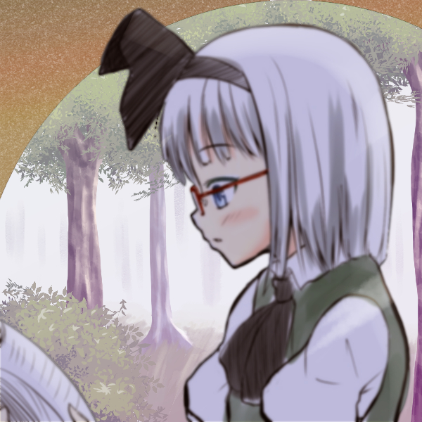 1girl, ascot, bespectacled, blurry, blush, book, depth_of_field, glasses
