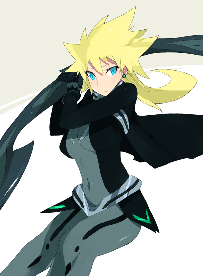 blonde_hair, blue_eyes, bodysuit, brws, cape, long_hair, mai_otome, my-otome