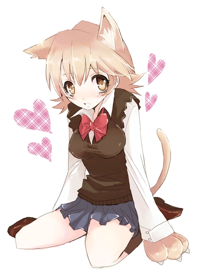 bad_id, blush, brown_eyes, brown_hair, heart, katekyo_hitman_reborn, katekyo_hitman_reborn!, kneeling