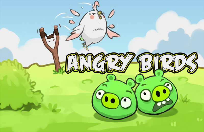 angry_birds, bird, bush, catapult, crossover, dera_mochimazzui, english, grass