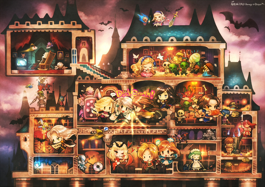 alucard, castle, castlevania, castlevania:_harmony_of_despair, cd, charlotte_aulin, chibi, disc_armor