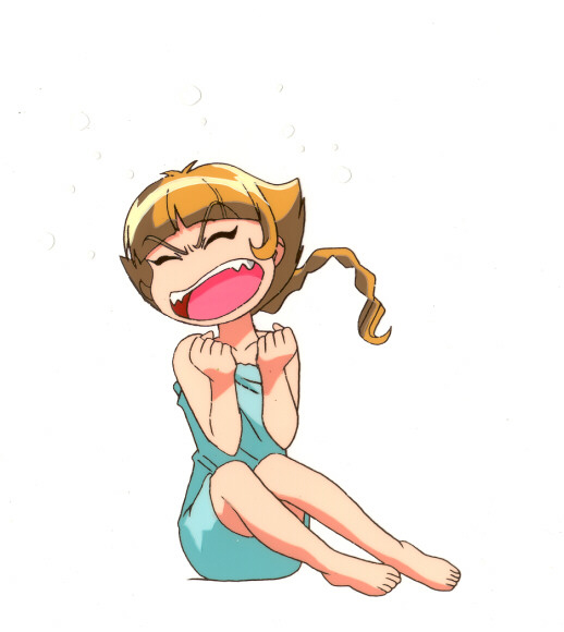 barefoot, blonde_hair, braid, cel, closed_eyes, feet, furansowazu_monika, naked_towel