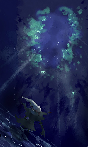 darkrai, hizuki_(hidu_aki), lowres, night, no_humans, pokemon, pokemon_(creature), pokemon_(game)