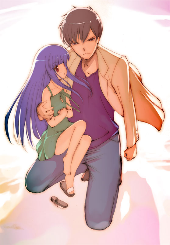 angry, blush, brown_hair, dress, furude_rika, higurashi_no_naku_koro_ni, loli, long_hair