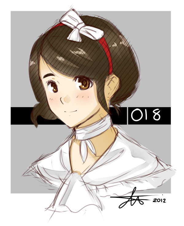 1girl, autumn-north, black_hair, brown_eyes, bust, capelet, choker, dishonored
