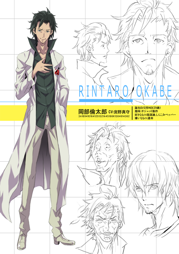 1boy, banjoo, black_hair, character_name, expressions, facial_hair, id_card, labcoat
