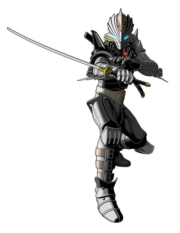 blue_eyes, full_armor, helmet, karas, katana, official_art, otoha_(karas), shinkiro