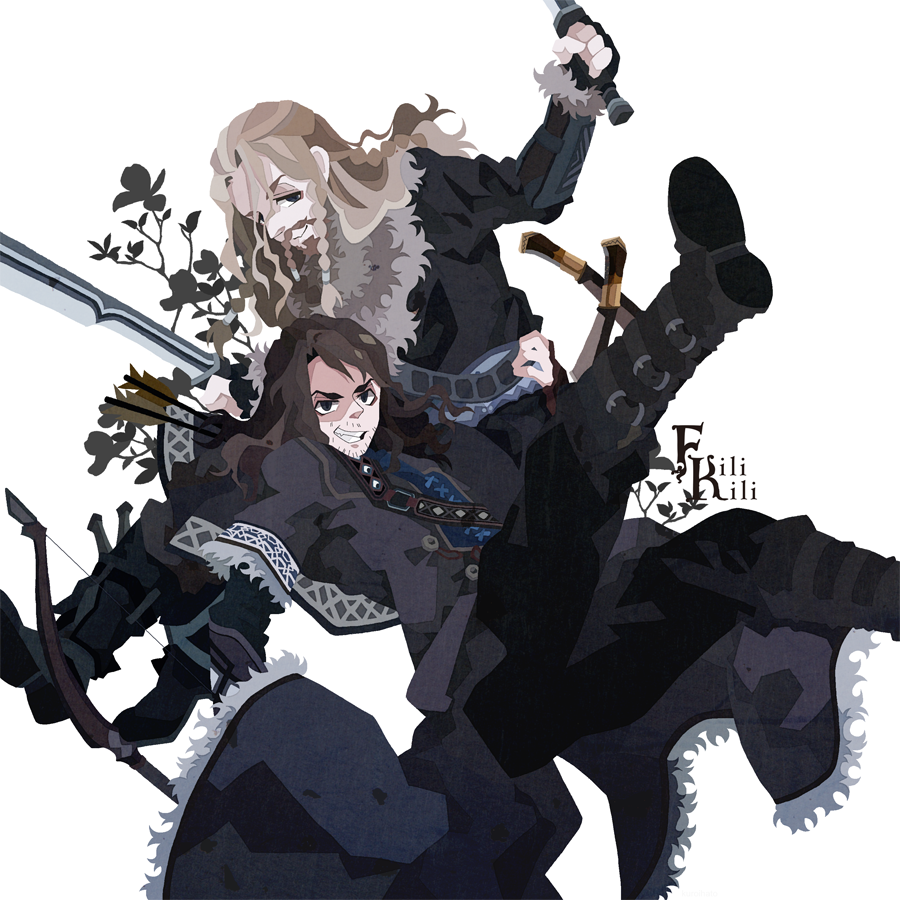 2boys, armor, arrow, beard, black_hair, blonde_hair, blue_eyes, bow_(weapon)