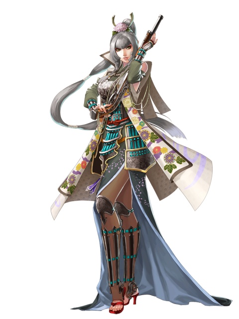 1girl, armor, artist_request, bracer, breasts, capcom, character_request, faulds