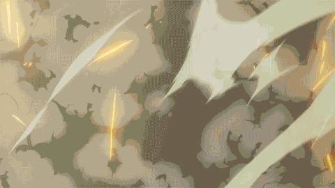 animated, animated_gif, blonde_hair, explosion, gun, lowres, sword_of_phantasia, twintails