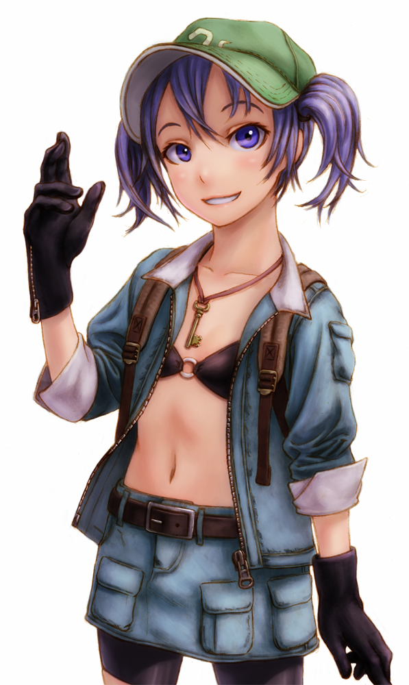 bad_id, baseball_cap, bike_shorts, blue_eyes, blue_hair, cap, contemporary, face
