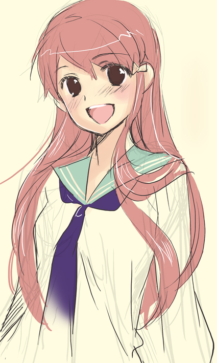 happy, kage_kara_mamoru, kage_kara_mamoru!, konnyaku_yuuna, long_hair, madara_sai, pink_hair, school_uniform