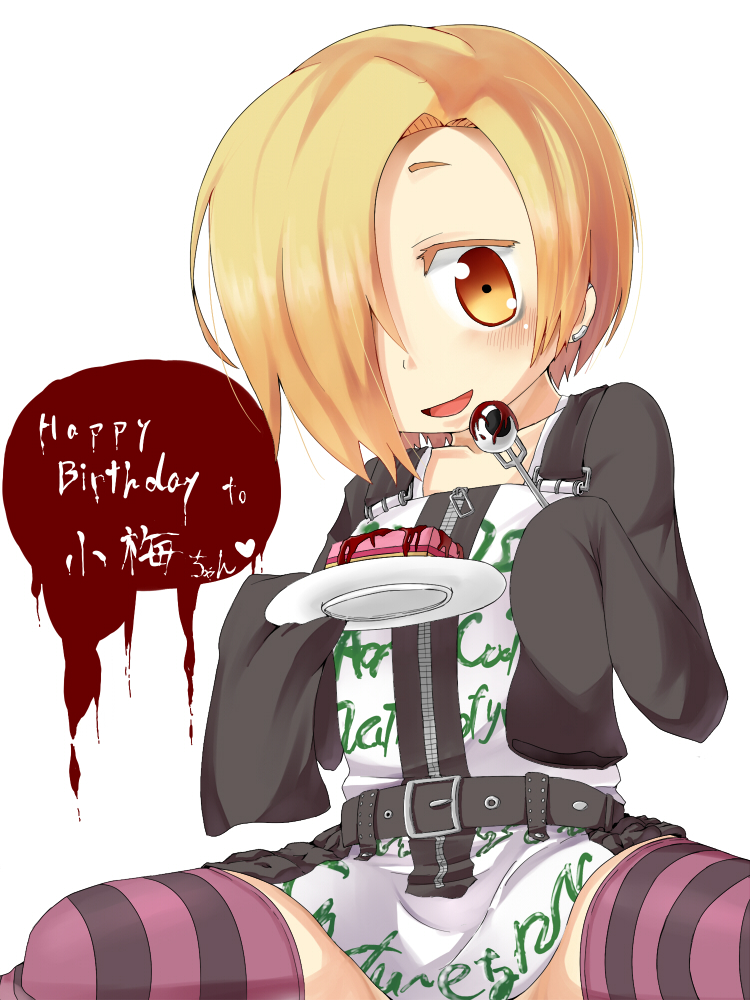 1girl, belt, birthday, blonde_hair, earrings, hair_over_one_eye, idolmaster, idolmaster_cinderella_girls