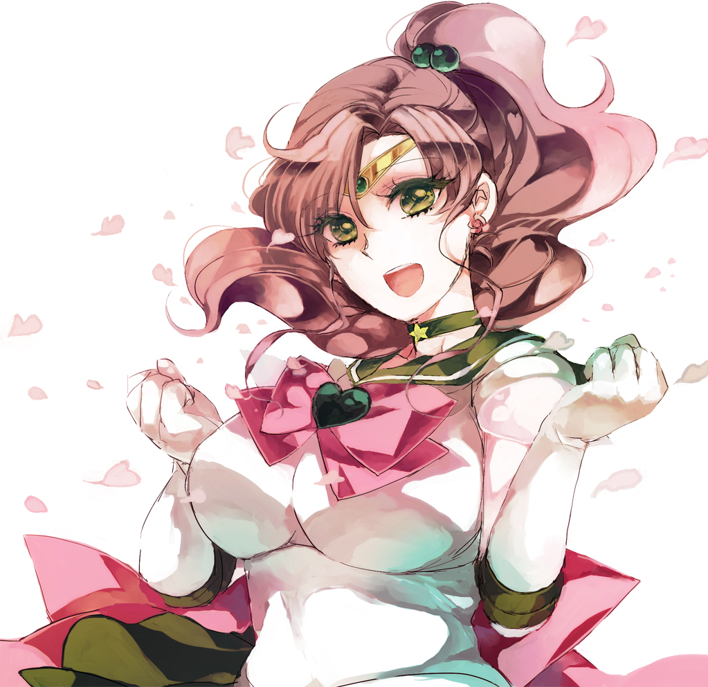1girl, bishoujo_senshi_sailor_moon, bow, breasts, brooch, brown_hair, bura, choker
