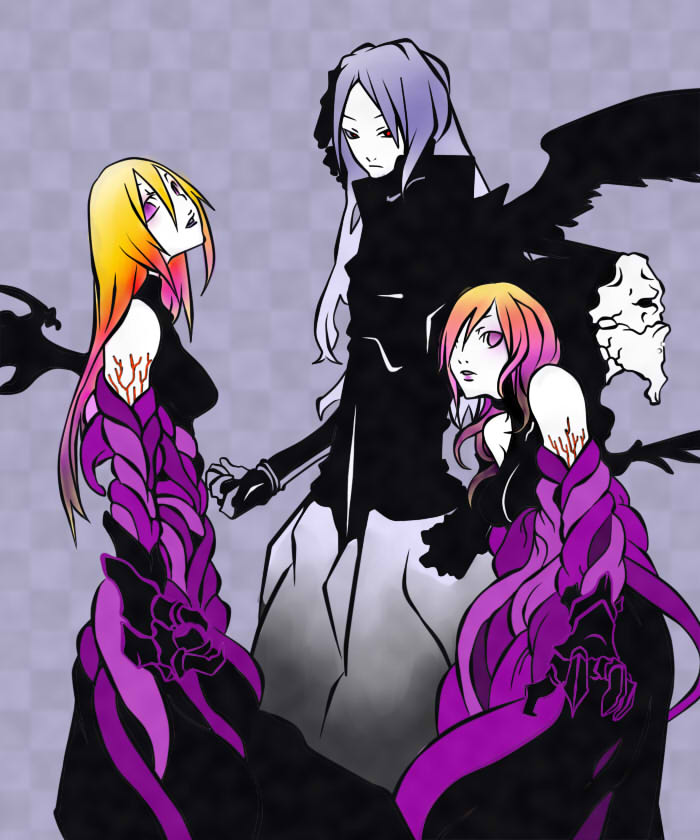 2girls, blonde_hair, celia, evil, female, final_fantasy, final_fantasy_tactics, grey_hair