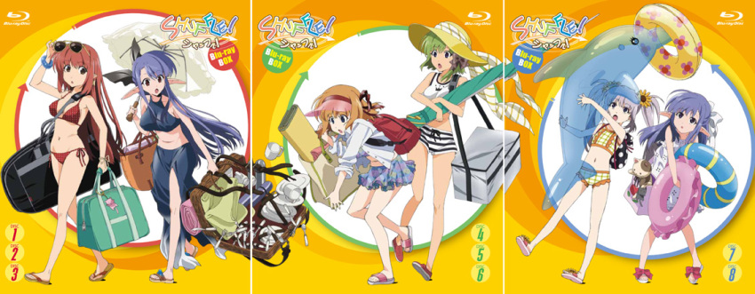 6+girls, :o, ai_(tick!_tack!), backpack, bag, bikini, blanket, blu-ray