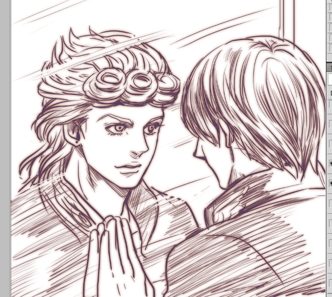 2boys, braid, curly_hair, different_reflection, giorno_giovanna, jojo_no_kimyou_na_bouken, mirror, monochrome