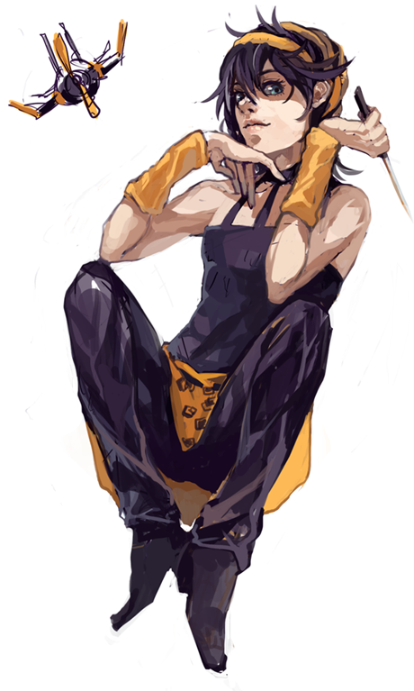 1boy, aerosmith_(stand), airplane, black_hair, emanalc, headband, jojo_no_kimyou_na_bouken, knife