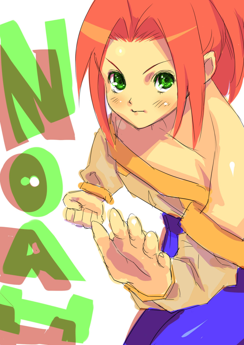 1girl, breasts, cleavage, eyebrows, eyelashes, feet, flat_chest, gauntlets
