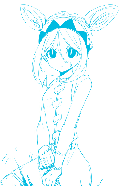 1girl, hairband, inazuma_eleven_(series), inazuma_eleven_go, inazuma_eleven_go_chrono_stone, merufe, monochrome, simple_background