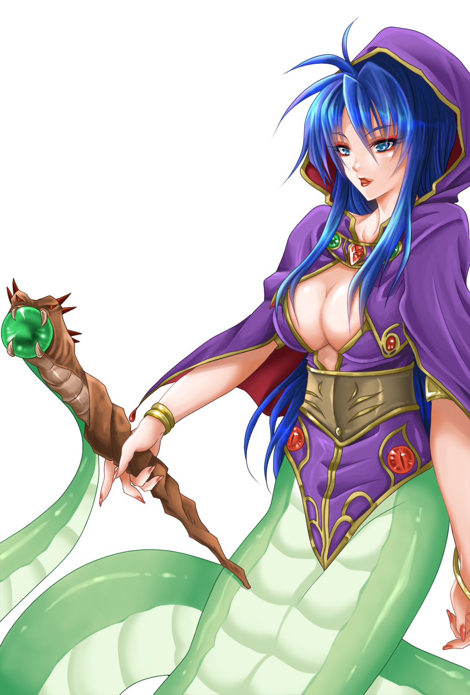 1girl, blue_eyes, blue_hair, bracelet, breath_of_fire, breath_of_fire_i, breath_of_fire_ii, breath_of_fire_iii