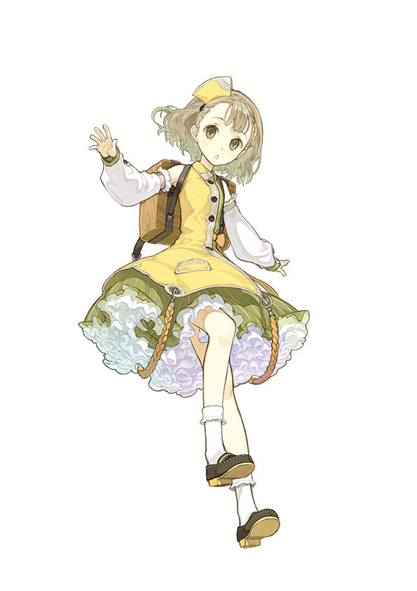 1girl, atelier_(series), atelier_escha_&amp;_logy, backpack, bag, bangs, bare_shoulders, blonde_hair