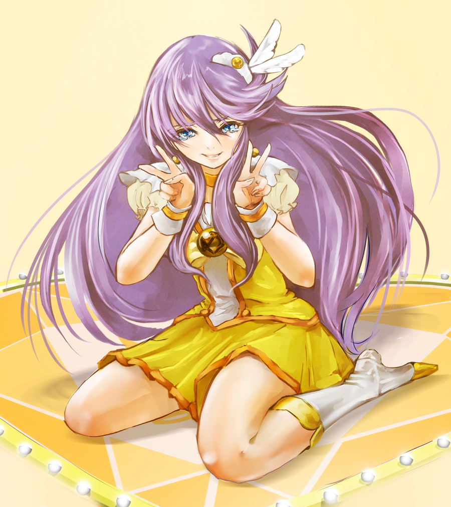 1girl, blue_eyes, boots, choker, cure_moonlight, cure_peace, cure_peace_(cosplay), curegolgom