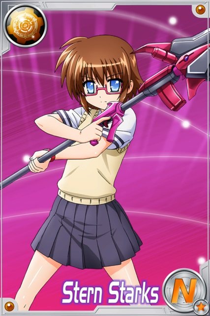 glasses, luciferion, lyrical_nanoha, mahou_shoujo_lyrical_nanoha, mahou_shoujo_lyrical_nanoha_innocent, material-s, school_uniform, stern_starks