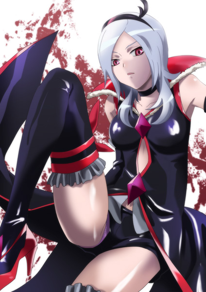 1girl, axis, black_legwear, breasts, choker, eas, elbow_gloves, fresh_precure!