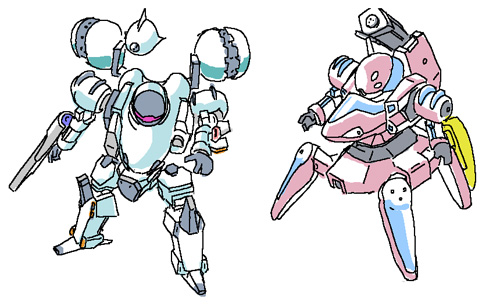armored_core, armored_core_3, blade, chibi, gun, mecha