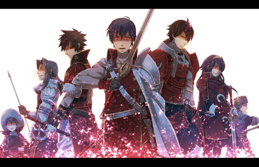 1girl, 5girls, armor, arrow, donny_(fire_emblem), fire_emblem, fire_emblem:_kakusei, glowing