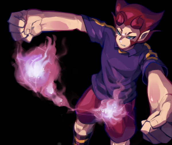 1boy, black_background, blue_eyes, genei_gakuen, inazuma_eleven_(series), inazuma_eleven_go, mahoro_tadashi, male