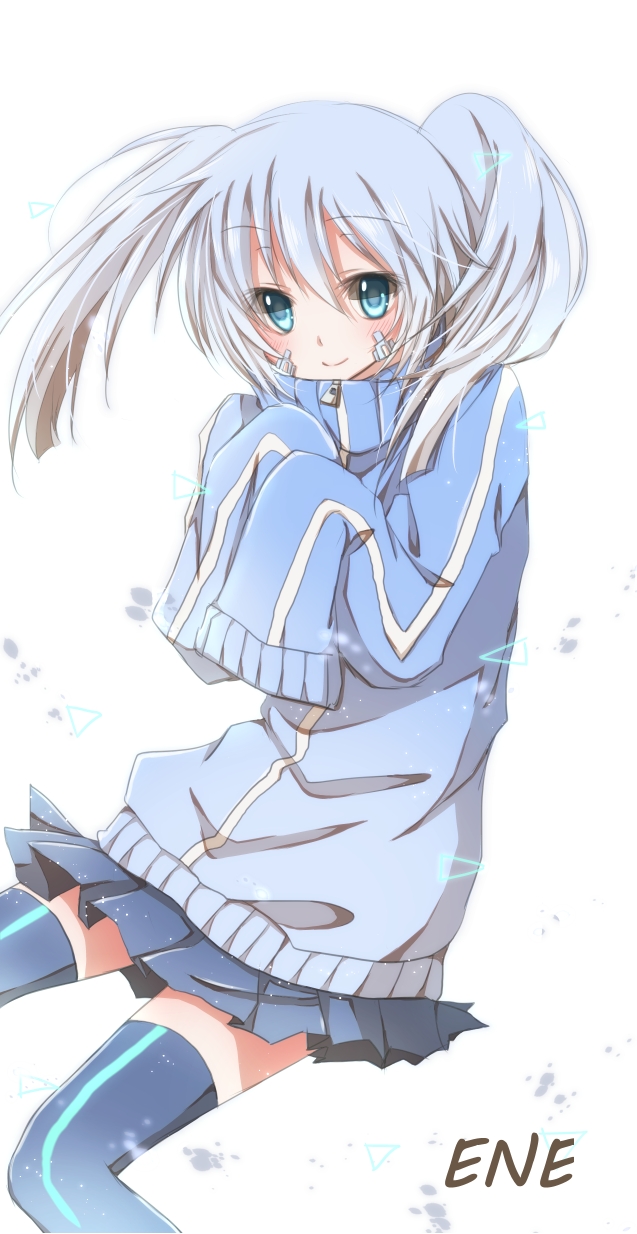1girl, blue_eyes, blue_hair, blush, character_name, ene_(kagerou_project), highres, hiro_(hirohiro31)